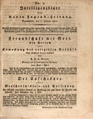 Neue Jugendzeitung (Bildungsblätter oder Zeitung für die Jugend) Samstag 7. Januar 1815