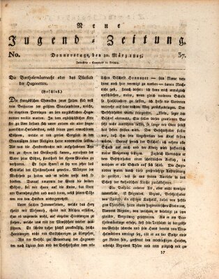 Neue Jugendzeitung (Bildungsblätter oder Zeitung für die Jugend) Donnerstag 30. März 1815