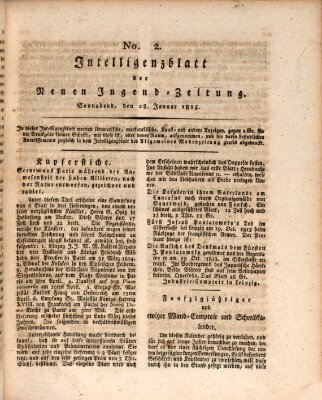 Neue Jugendzeitung (Bildungsblätter oder Zeitung für die Jugend) Samstag 28. Januar 1815