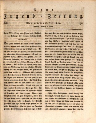 Neue Jugendzeitung (Bildungsblätter oder Zeitung für die Jugend) Montag 31. Juli 1815