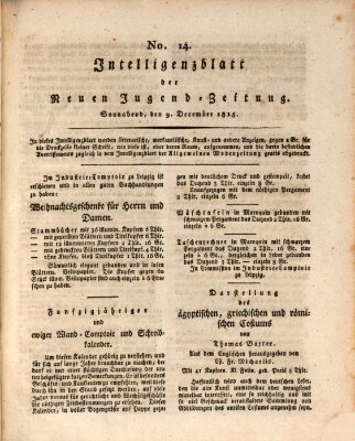 Neue Jugendzeitung (Bildungsblätter oder Zeitung für die Jugend) Samstag 9. Dezember 1815