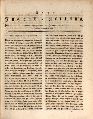 Neue Jugendzeitung (Bildungsblätter oder Zeitung für die Jugend) Donnerstag 25. Januar 1816