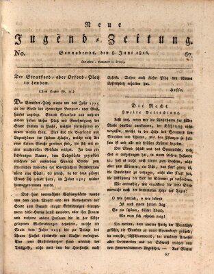 Neue Jugendzeitung (Bildungsblätter oder Zeitung für die Jugend) Samstag 8. Juni 1816