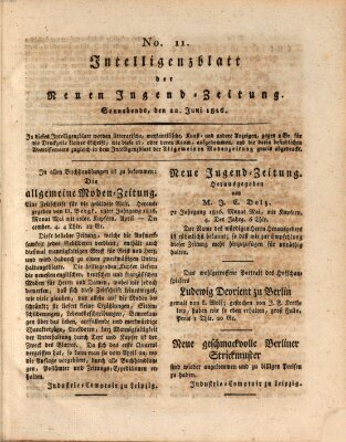 Neue Jugendzeitung (Bildungsblätter oder Zeitung für die Jugend) Samstag 22. Juni 1816