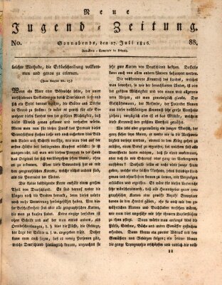 Neue Jugendzeitung (Bildungsblätter oder Zeitung für die Jugend) Samstag 27. Juli 1816