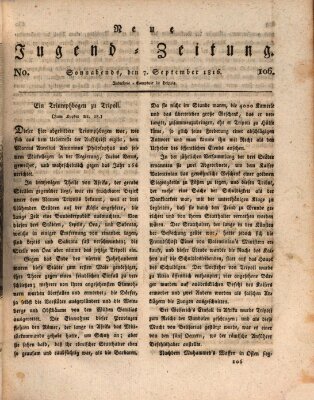 Neue Jugendzeitung (Bildungsblätter oder Zeitung für die Jugend) Samstag 7. September 1816