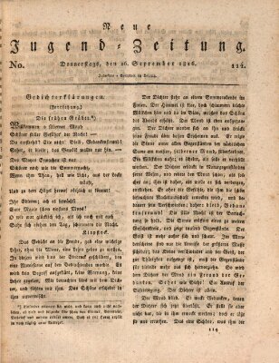 Neue Jugendzeitung (Bildungsblätter oder Zeitung für die Jugend) Donnerstag 26. September 1816