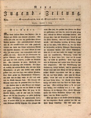 Neue Jugendzeitung (Bildungsblätter oder Zeitung für die Jugend) Samstag 28. September 1816