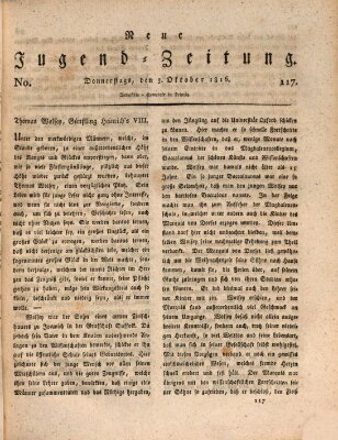 Neue Jugendzeitung (Bildungsblätter oder Zeitung für die Jugend) Donnerstag 3. Oktober 1816