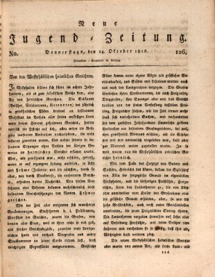 Neue Jugendzeitung (Bildungsblätter oder Zeitung für die Jugend) Donnerstag 24. Oktober 1816