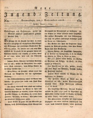 Neue Jugendzeitung (Bildungsblätter oder Zeitung für die Jugend) Donnerstag 7. November 1816