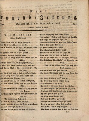 Neue Jugendzeitung (Bildungsblätter oder Zeitung für die Jugend) Donnerstag 28. November 1816