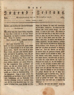 Neue Jugendzeitung (Bildungsblätter oder Zeitung für die Jugend) Samstag 21. Dezember 1816