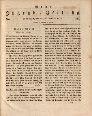 Neue Jugendzeitung (Bildungsblätter oder Zeitung für die Jugend) Sonntag 29. Dezember 1816