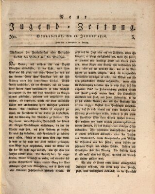 Neue Jugendzeitung (Bildungsblätter oder Zeitung für die Jugend) Samstag 11. Januar 1817