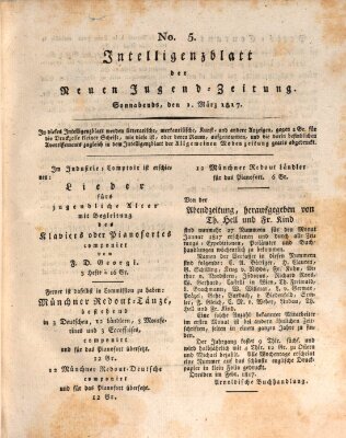 Neue Jugendzeitung (Bildungsblätter oder Zeitung für die Jugend) Samstag 1. März 1817