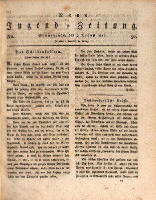 Neue Jugendzeitung (Bildungsblätter oder Zeitung für die Jugend) Samstag 9. August 1817