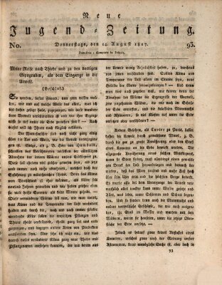 Neue Jugendzeitung (Bildungsblätter oder Zeitung für die Jugend) Donnerstag 14. August 1817