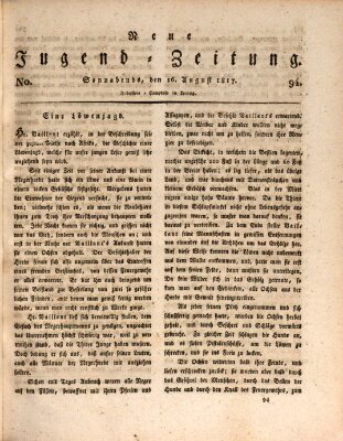 Neue Jugendzeitung (Bildungsblätter oder Zeitung für die Jugend) Samstag 16. August 1817