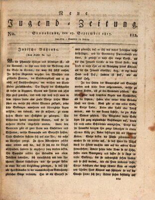 Neue Jugendzeitung (Bildungsblätter oder Zeitung für die Jugend) Samstag 27. September 1817