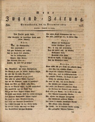 Neue Jugendzeitung (Bildungsblätter oder Zeitung für die Jugend) Samstag 13. Dezember 1817