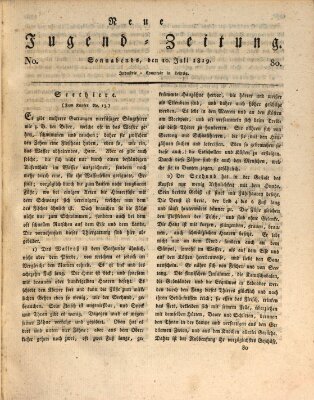 Neue Jugendzeitung (Bildungsblätter oder Zeitung für die Jugend) Samstag 10. Juli 1819