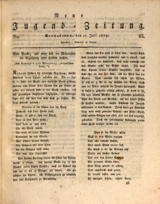 Neue Jugendzeitung (Bildungsblätter oder Zeitung für die Jugend) Samstag 17. Juli 1819