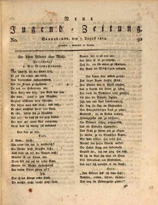 Neue Jugendzeitung (Bildungsblätter oder Zeitung für die Jugend) Samstag 7. August 1819