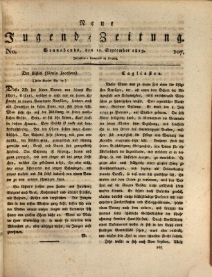 Neue Jugendzeitung (Bildungsblätter oder Zeitung für die Jugend) Samstag 11. September 1819