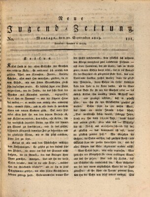 Neue Jugendzeitung (Bildungsblätter oder Zeitung für die Jugend) Montag 20. September 1819