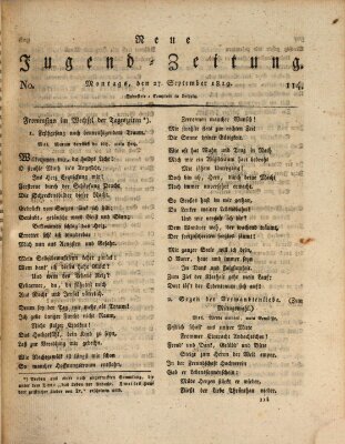 Neue Jugendzeitung (Bildungsblätter oder Zeitung für die Jugend) Montag 27. September 1819