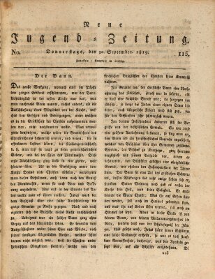 Neue Jugendzeitung (Bildungsblätter oder Zeitung für die Jugend) Donnerstag 30. September 1819