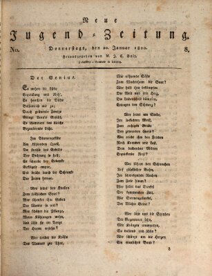 Neue Jugendzeitung (Bildungsblätter oder Zeitung für die Jugend) Donnerstag 20. Januar 1820