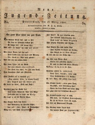 Neue Jugendzeitung (Bildungsblätter oder Zeitung für die Jugend) Donnerstag 16. März 1820