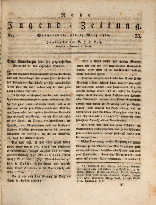 Neue Jugendzeitung (Bildungsblätter oder Zeitung für die Jugend) Samstag 18. März 1820