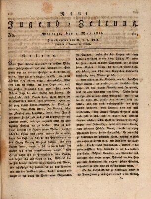 Neue Jugendzeitung (Bildungsblätter oder Zeitung für die Jugend) Montag 1. Mai 1820