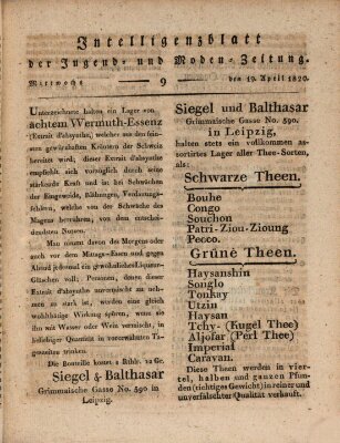 Neue Jugendzeitung (Bildungsblätter oder Zeitung für die Jugend) Mittwoch 19. April 1820