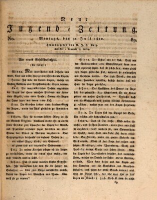 Neue Jugendzeitung (Bildungsblätter oder Zeitung für die Jugend) Montag 31. Juli 1820