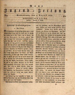 Neue Jugendzeitung (Bildungsblätter oder Zeitung für die Jugend) Samstag 5. August 1820