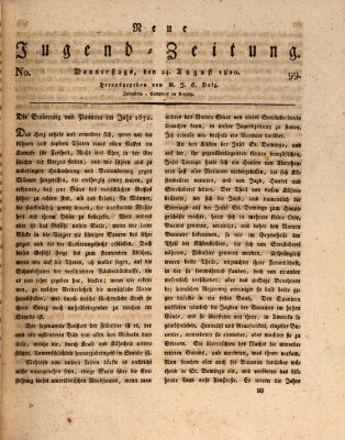 Neue Jugendzeitung (Bildungsblätter oder Zeitung für die Jugend) Donnerstag 24. August 1820