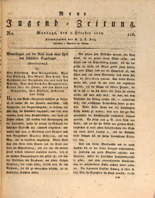 Neue Jugendzeitung (Bildungsblätter oder Zeitung für die Jugend) Montag 2. Oktober 1820