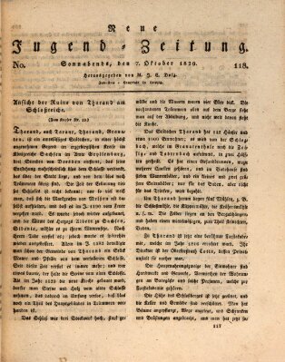 Neue Jugendzeitung (Bildungsblätter oder Zeitung für die Jugend) Samstag 7. Oktober 1820