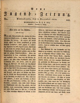 Neue Jugendzeitung (Bildungsblätter oder Zeitung für die Jugend) Samstag 9. Dezember 1820