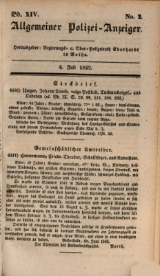 Allgemeiner Polizei-Anzeiger Montag 4. Juli 1842