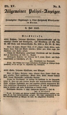 Allgemeiner Polizei-Anzeiger Freitag 8. Juli 1842