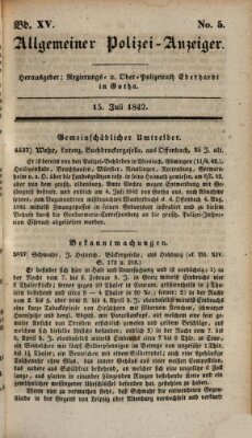 Allgemeiner Polizei-Anzeiger Freitag 15. Juli 1842