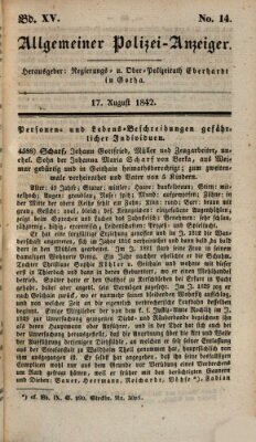 Allgemeiner Polizei-Anzeiger Mittwoch 17. August 1842