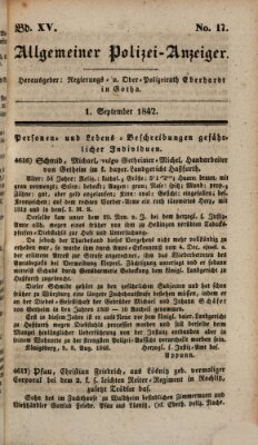 Allgemeiner Polizei-Anzeiger Donnerstag 1. September 1842