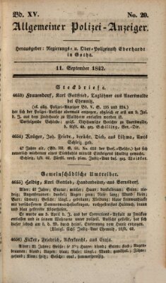 Allgemeiner Polizei-Anzeiger Sonntag 11. September 1842