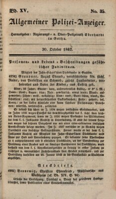 Allgemeiner Polizei-Anzeiger Sonntag 30. Oktober 1842